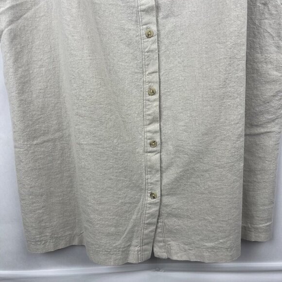 Liz Claiborne Linen Button-Up Sheath Tank Dress Size L - Picture 2 of 9
